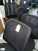 6 Orangebox upholstered swivel Armchairs, black, as lotted