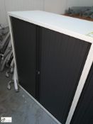 Steel 2-door tambour front Cabinet, 1000mm x 470mm x 1150mm