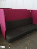 Upholstered 2-tone high back Bench Seat, 2150mm