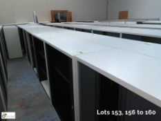 2 steel 2-door tambour front Cabinets, 1000mm x 470mm x 1150mm (doors missing)