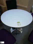 Circular Meeting Table, 900mm diameter, chrome base