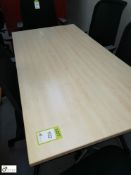 Light oak effect mobile office Table, 1600mm x 800mm