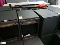 10 various steel mobile 3-drawer Pedestals