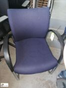 3 upholstered Meeting Armchairs, navy