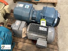 Fenner 863A2046 Gearbox, ratio 16:09:1, with ABB electric motor, 4kw and SEW Eurodrive geared motor,