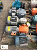 3 various Geared Motors, 2.2kw to 0.27kw and 2 various Electric Motors (please note there is a £5