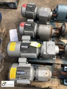 4 various Eurodrive Geared Motors, comprising 0.75kw, 2kw, 1.5kw, 1.1kw (please note there is a £5