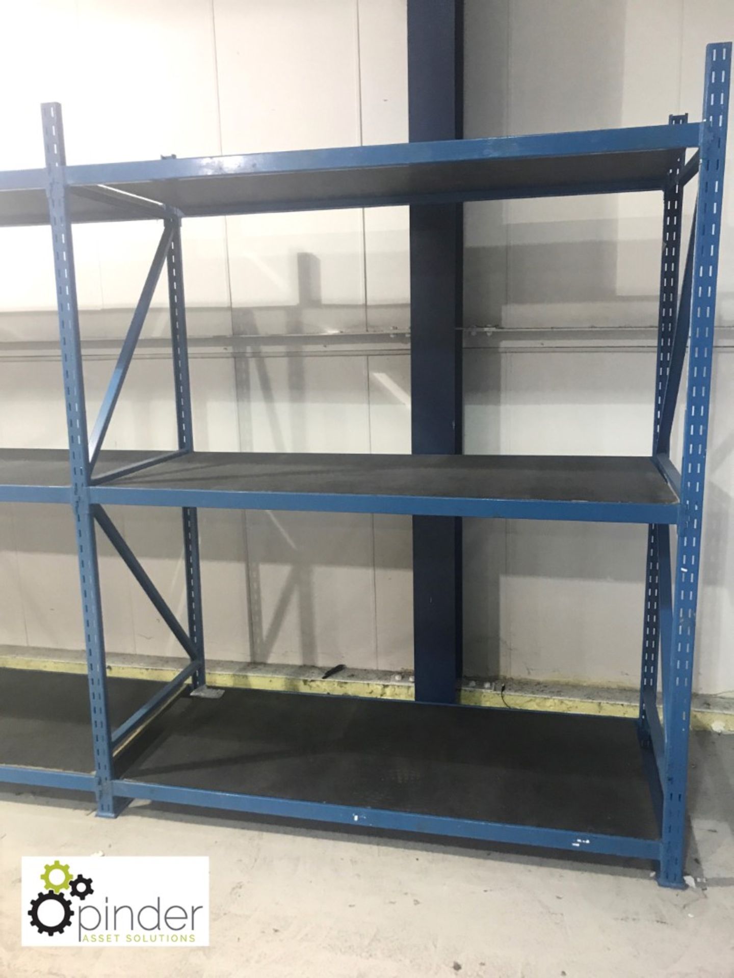 4 bays Boltless Racking, comprising 5 uprights, 24 beams, 12 chipboard shelves (dismantled and - Image 2 of 2