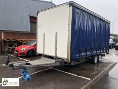 Portland Commercial Bodies twin axle Curtainside Trailer, 5m x 2.4m wide (please note this lot is