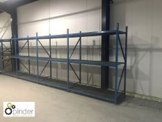 4 bays Boltless Racking, comprising 5 uprights, 24 beams, 12 chipboard shelves (dismantled and