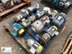 7 various Geared Motors and 3 Electric Motors, to pallet (please note there is a £5 plus VAT lift