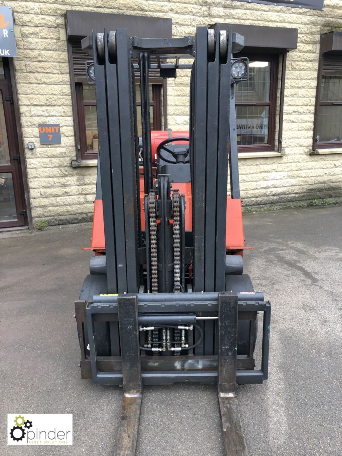 Nissan CUGJ 02P30U LPG Forklift Truck, 3000kg, 9446hours, triplex mast, side shift, 4th hydraulics - Image 6 of 11