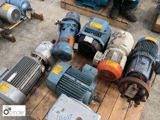 4 various Geared Motors and 2 Electric Motors (please note there is a £5 plus VAT lift out charge on