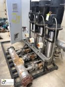 Skid mounted Pump Set, comprising 3 Grundfos MOT-MG160MCZ pumps, feed water control panel (please
