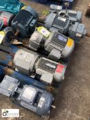 6 various Geared Motors, comprising 0.55kw, 1.1kw, 2.2kw, 0.37kw (please note there is a £5 plus VAT