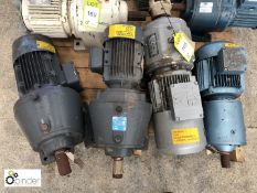4 various Geared Motors (please note there is a £5 plus VAT lift out charge on this lot)
