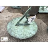 Round bronze Sundial Plate, with inscription “S Wo