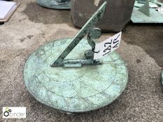 Round bronze Sundial Plate, with inscription “S Wo