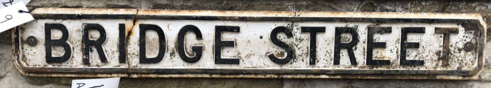 Cast iron Edwardian Street Sign “Bridge Street”