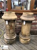 Pair of Royal Doulton style buff terracotta Chimney