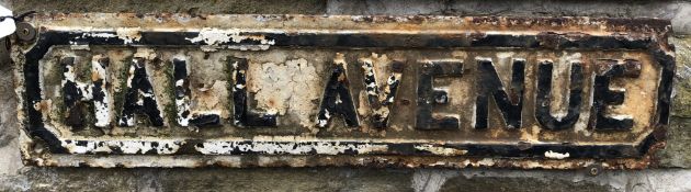 Victorian cast iron Street Sign “Hall Avenue”