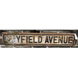 Cast iron Victorian Street Sign “Mayfield Avenue”