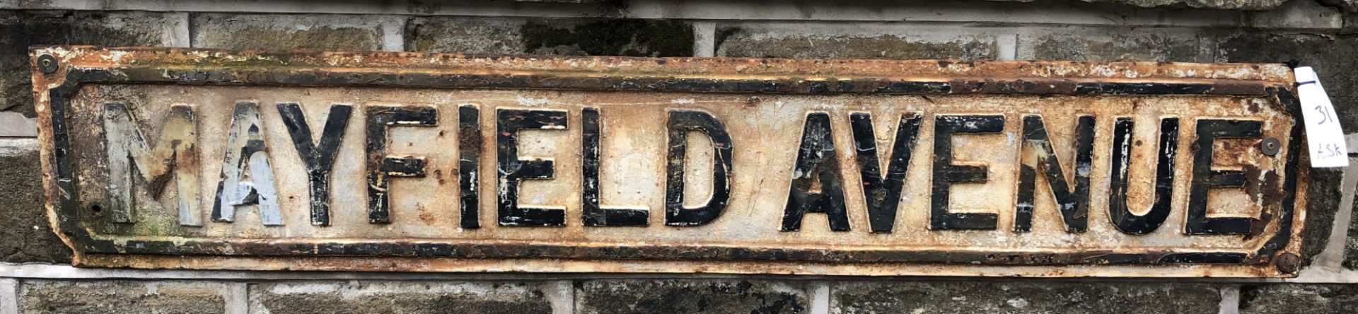 Cast iron Victorian Street Sign “Mayfield Avenue”