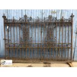 Wrought iron Gate matching railings, 2920mm wide x