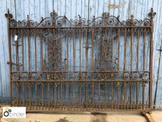Wrought iron Gate matching railings, 2920mm wide x