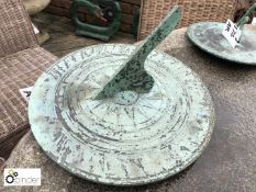 Round bronze Sundial Plate, with inscription “Dugd