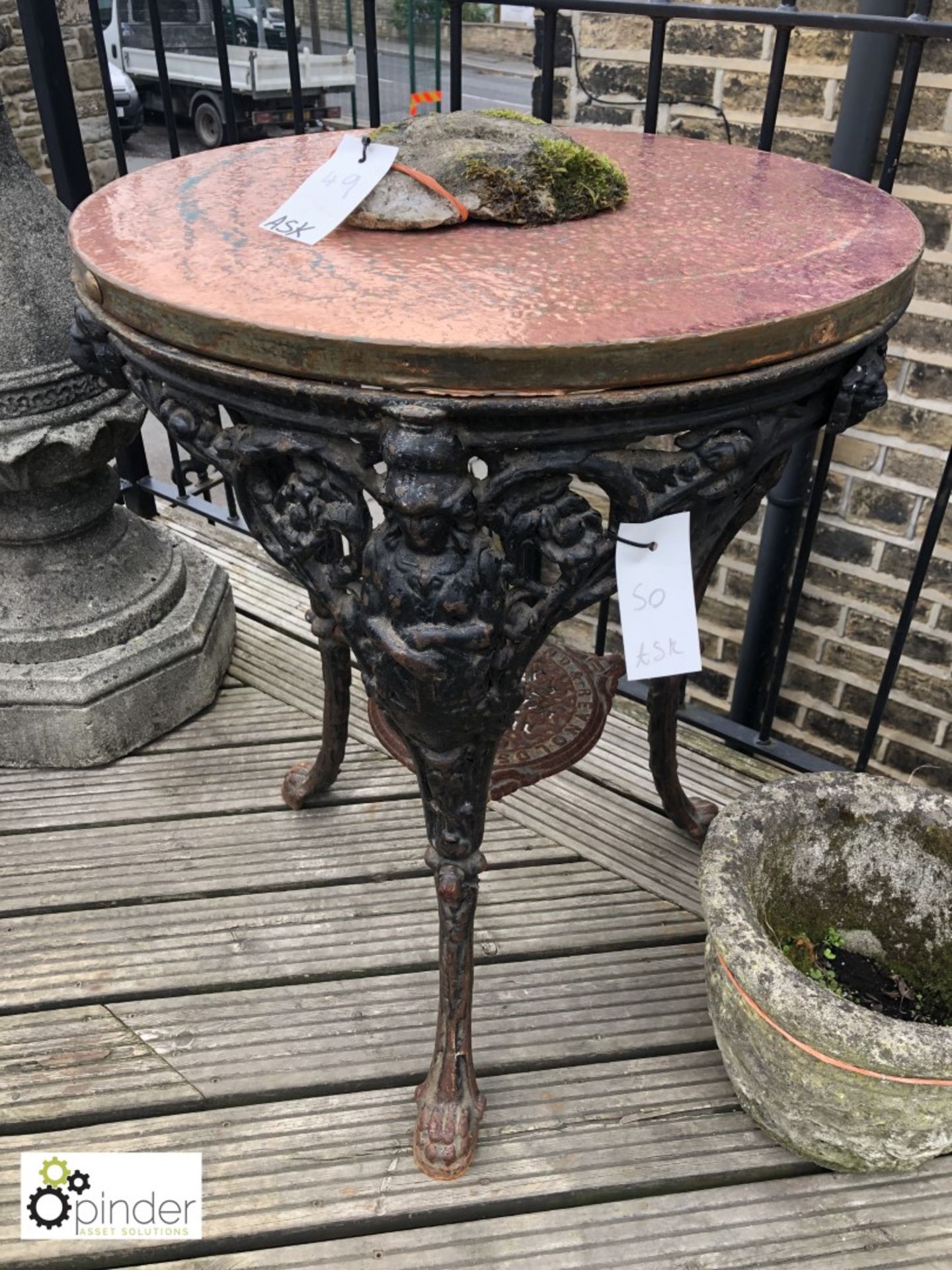 Cast iron Victorian Pub Table, manufactured by Lun