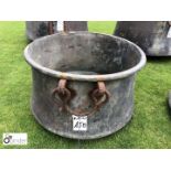 French antique copper Cauldron, 500mm diameter x
