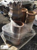Pallet salt glazed terracotta Chimney Pots/Planters (please note this lot is located at The Yard,