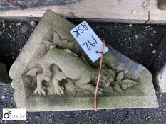 Carved Yorkshire Stone Plaque, mythical creature