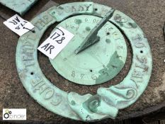 Bronze Sundial Plate with outer ring with inscript