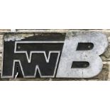 Aluminium Machine Plaque Initials “FWB”