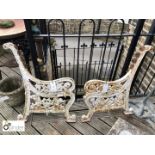 Pair of Scottish Falkirk Victorian Bench Ends