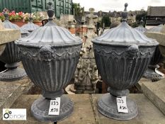 Pair of Adam style lead Urns