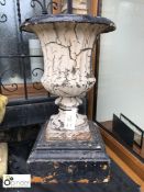 Victorian cast iron Urn with original terracotta b