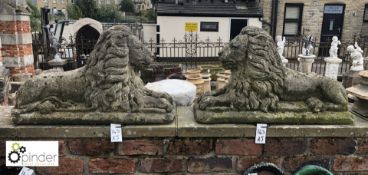 Pair of reconstituted Stone Lions, early 1900s