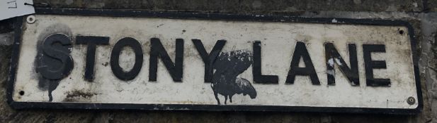 Aluminium Street Sign “Stoney Lane”