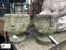 Pair of reconstituted Stone Urns, mid 1900s