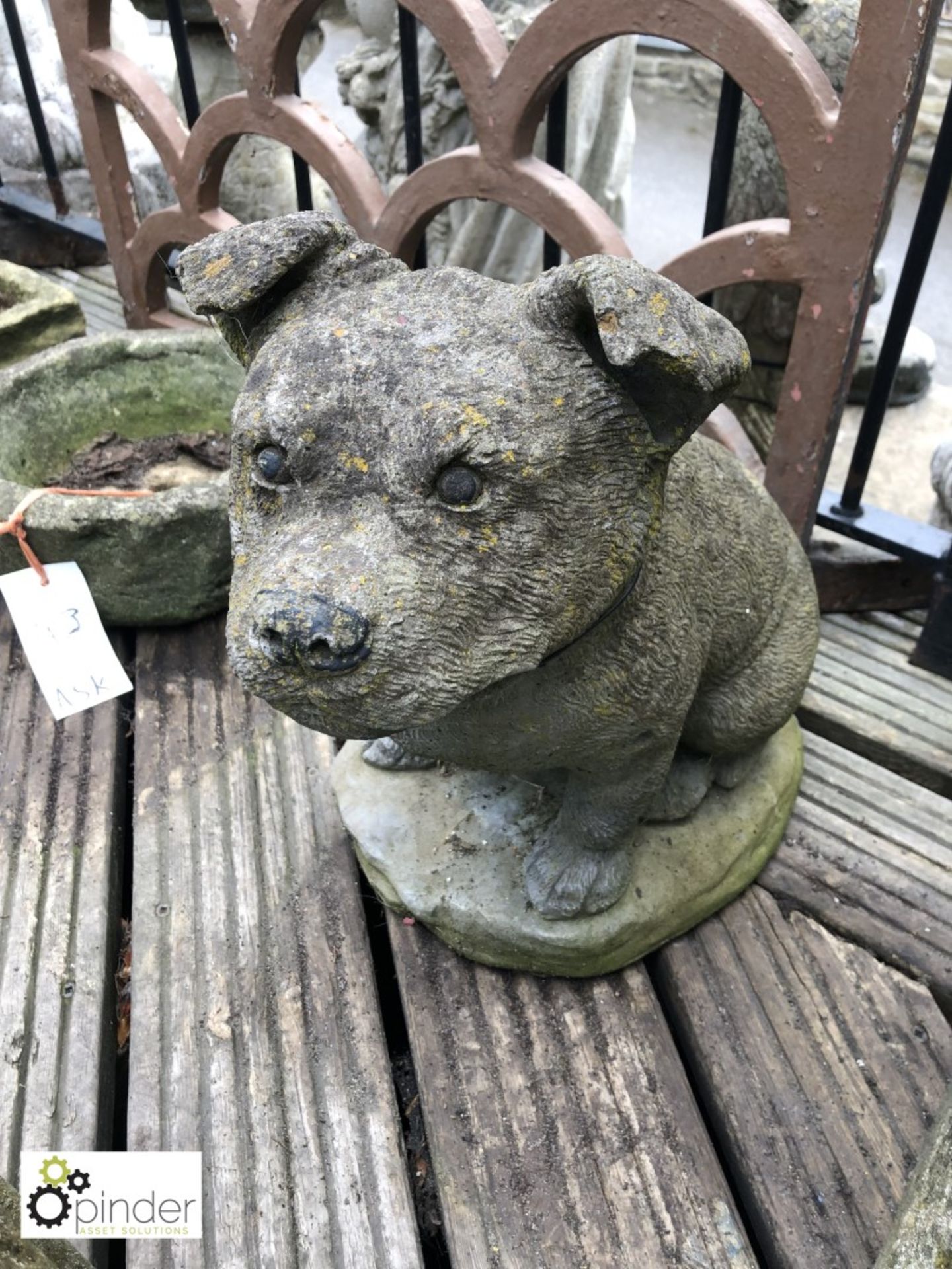 Reconstituted Stone Staffordshire Bull Terrier, mi - Image 2 of 2