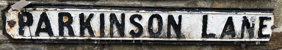 Victorian cast iron Street Sign “Parkinson Lane”