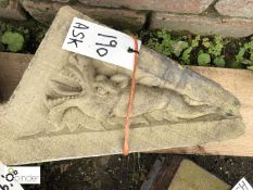 Carved Yorkshire Stone Plaque, mythical sea creatu