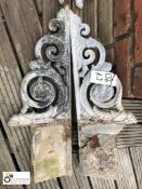 Pair of Victorian cast iron Brackets from railway