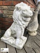 Reconstituted Stone Seated Lion, mid 1900s
