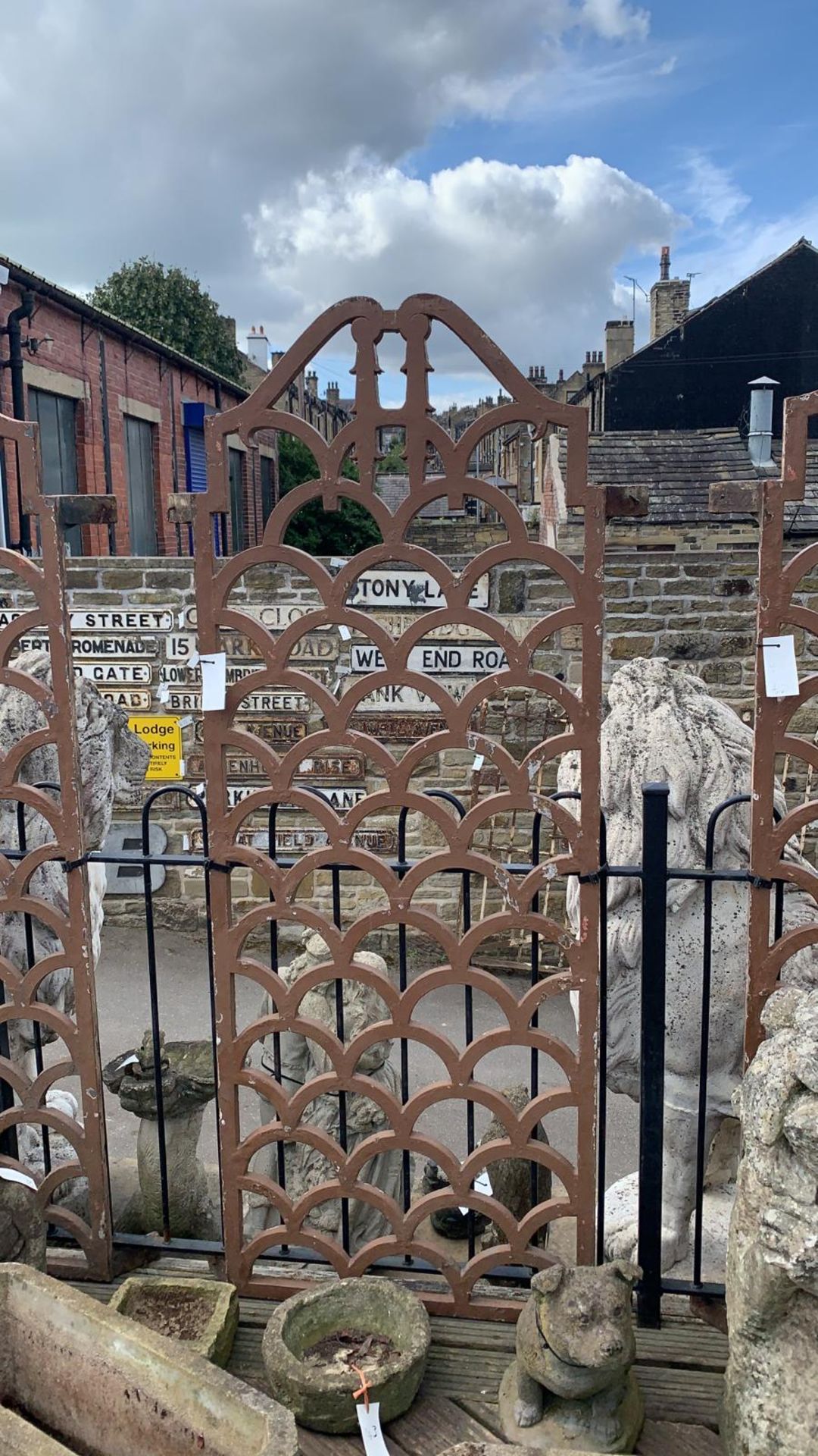 3 cast iron Art Deco Screens, 700mm wide x 1830mm tall