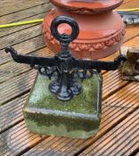 Victorian Foot scraper with Yorkshire Stone Plinth