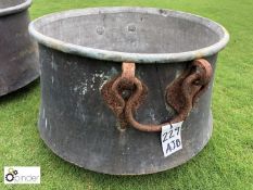 French antique copper Cauldron, 510mm diameter x